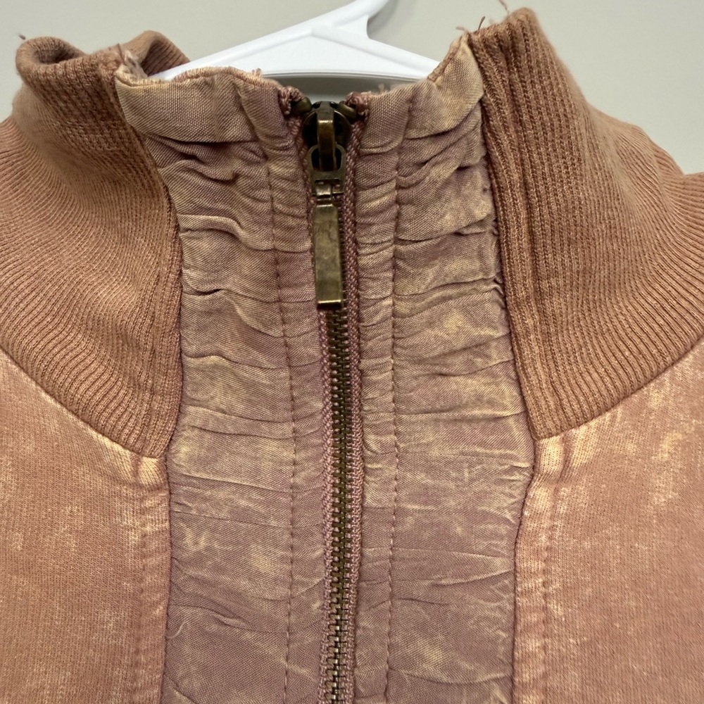 Washed Rust Quarter-Zip Pullover - Picture 5 of 7